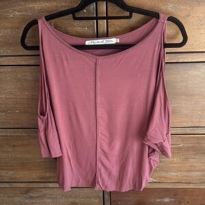 Michael Stars Women's Dusty Rose Cold Shoulder Blouse